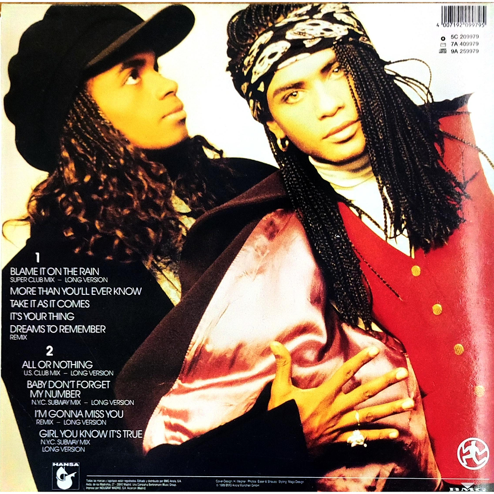 MILLI VANILLI - ALL OR NOTHING: THE US REMIX ALBUM | VINILO USADO