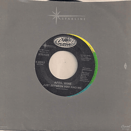 APRIL WINE - JUST BETWEEN YOU AND ME | 7'' SINGLE VINILO USADO