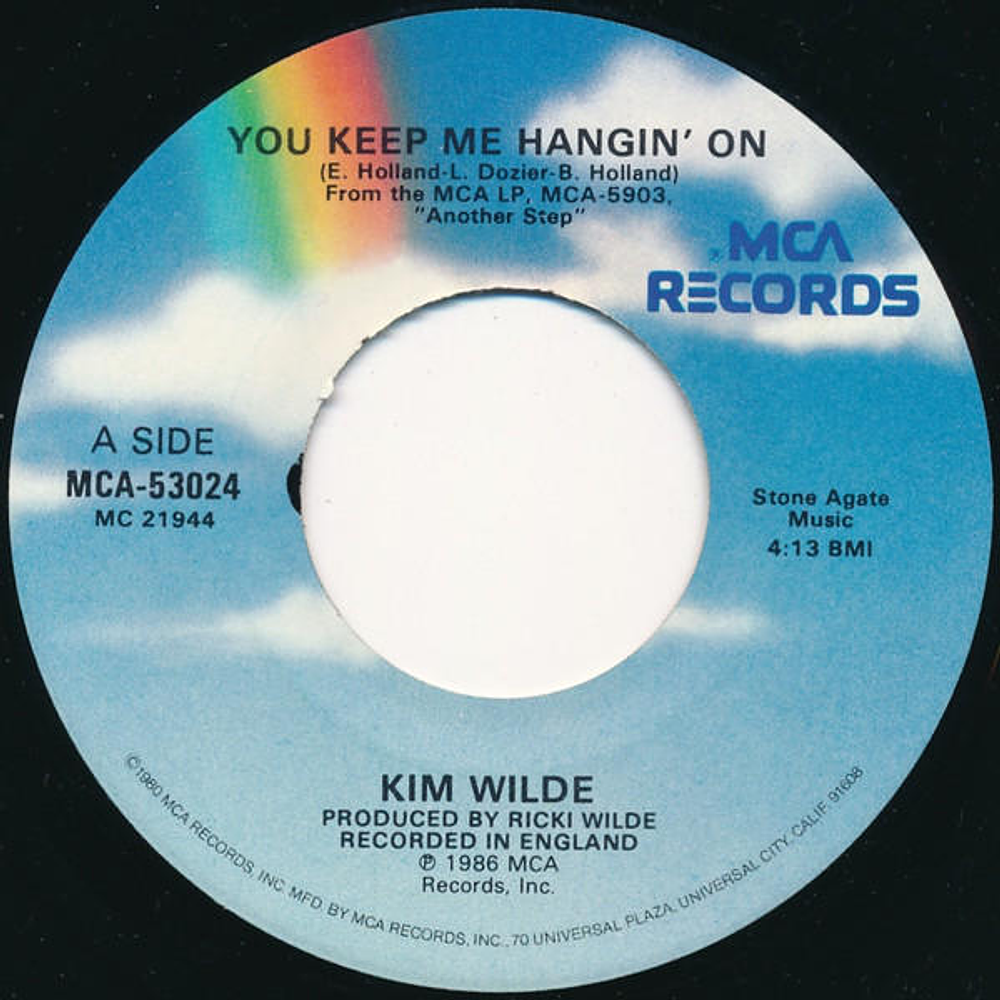 KIM WILDE - YOU KEEP ME HANGIN' ON | 7'' SINGLE VINILO USADO