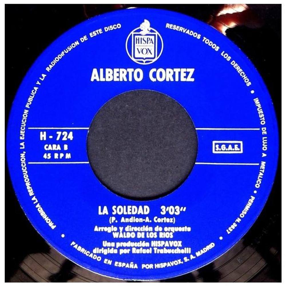 ALBERTO CORTEZ - NO SOY DE AQUÍ | 7'' SINGLE VINILO USADO