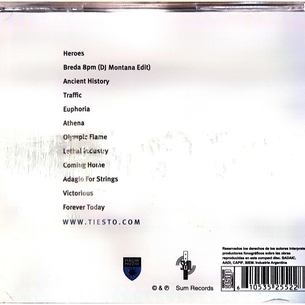 DJ TIESTO - PARADE OF THE ATHLETES   | CD