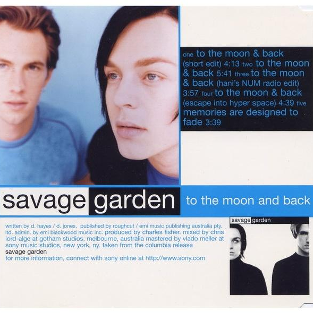 SAVAGE GARDEN - TO THE MOON AND BACK | CD SINGLE USADO