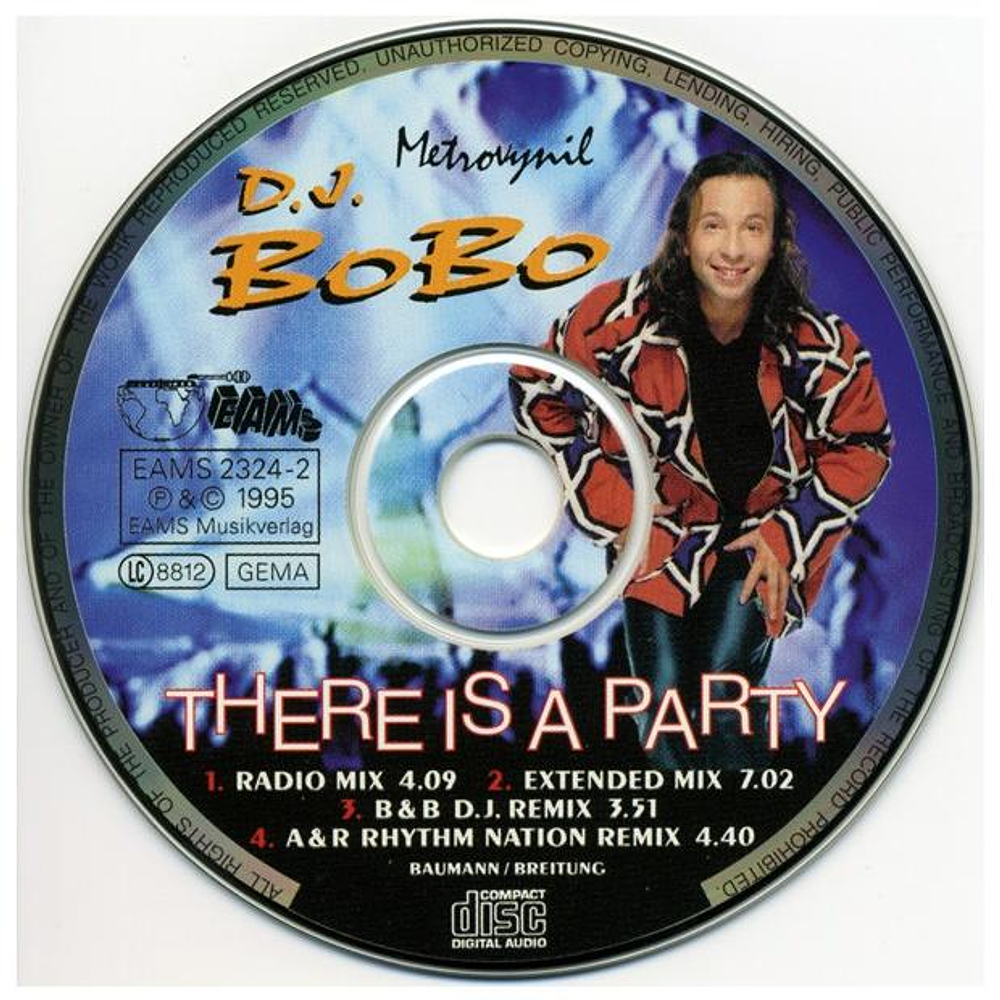 DJ BOBO - THERE IS A PARTY | CD SINGLE USADO