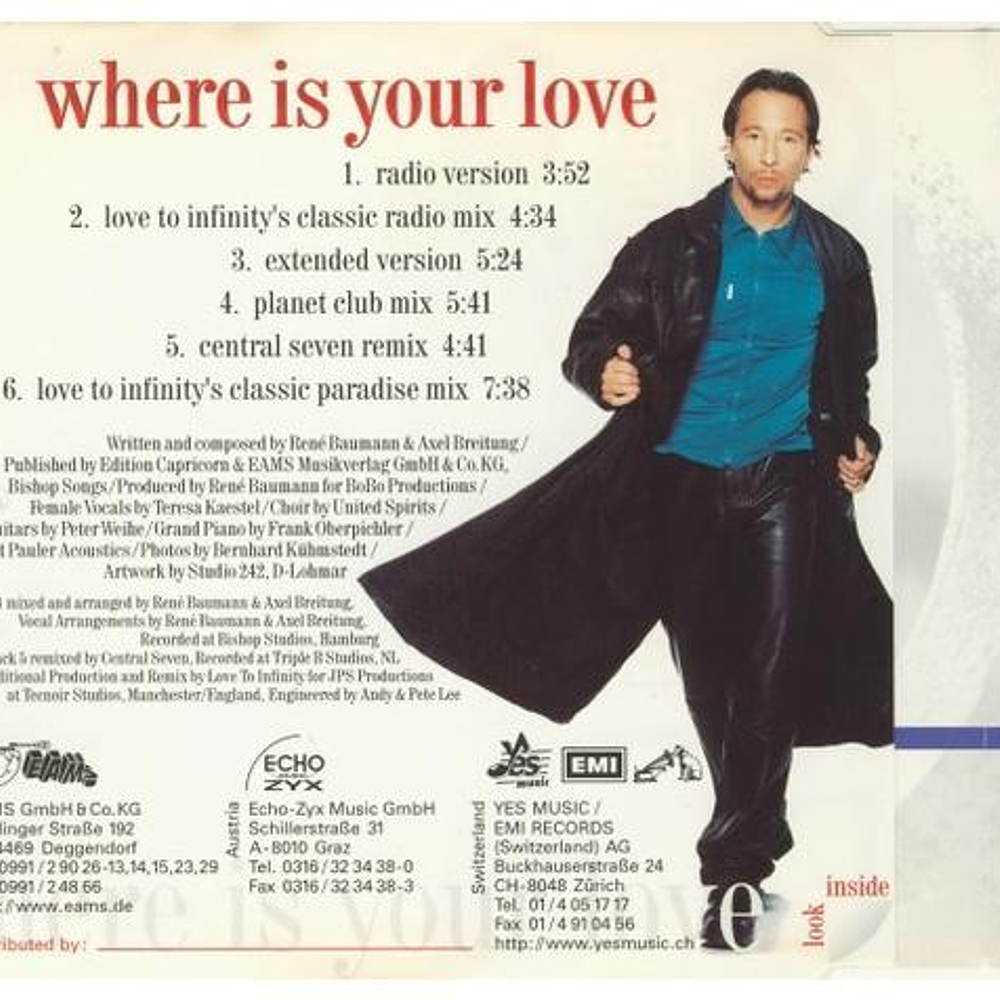 DJ BOBO - WHERE IS YOUR LOVE | CD SINGLE USADO