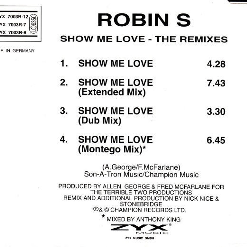 ROBIN S - SHOW ME LOVE | CD SINGLE USADO