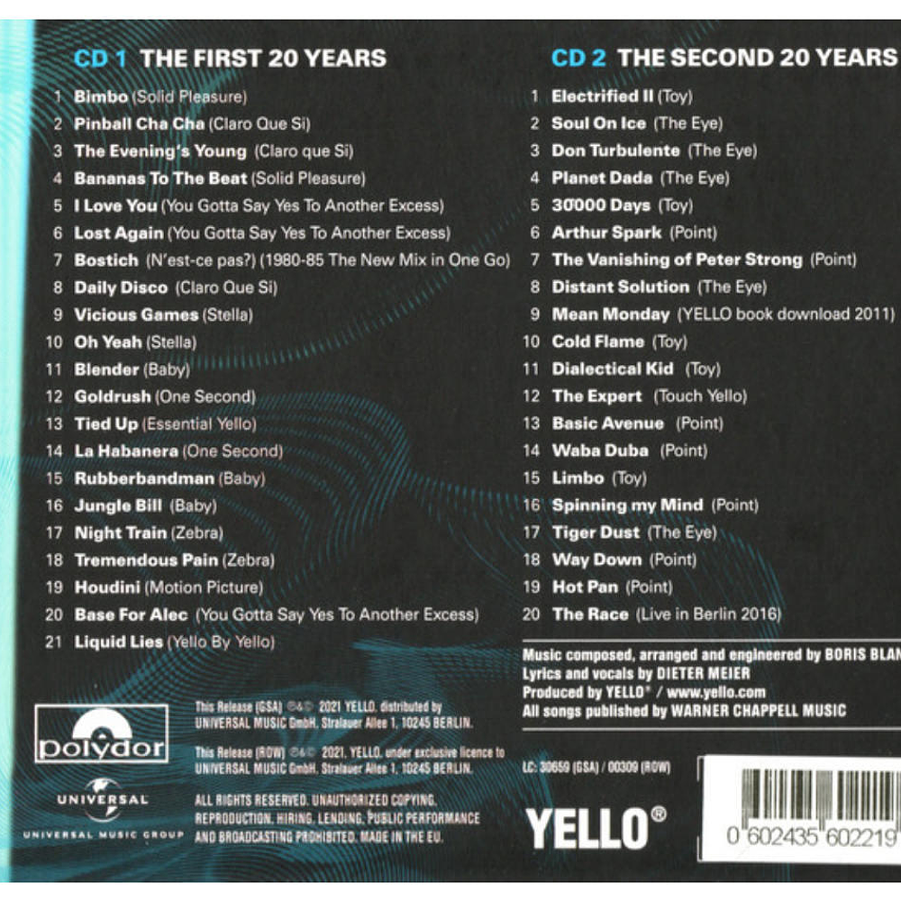 YELLO - YELL40 YEARS (2CD) | CD