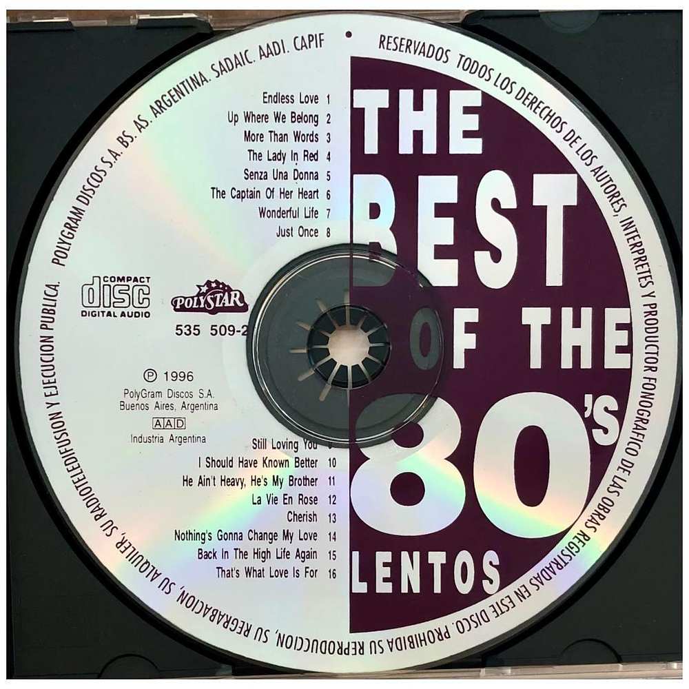THE BEST OF THE 80'S - LENTOS | CD USADO