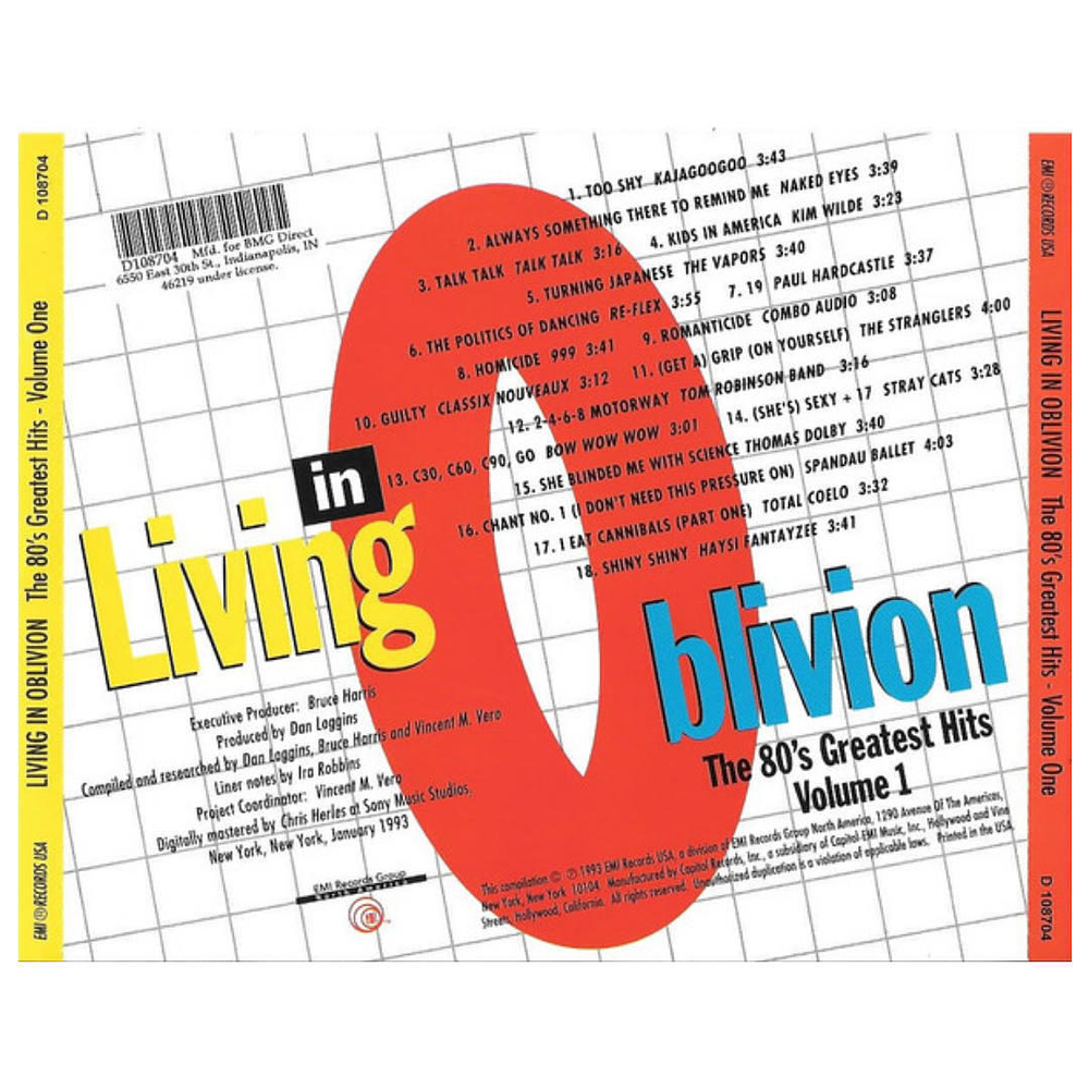 LIVING IN OBLIVION - 80'S GREATEST HITS VOL.1 | CD USADO