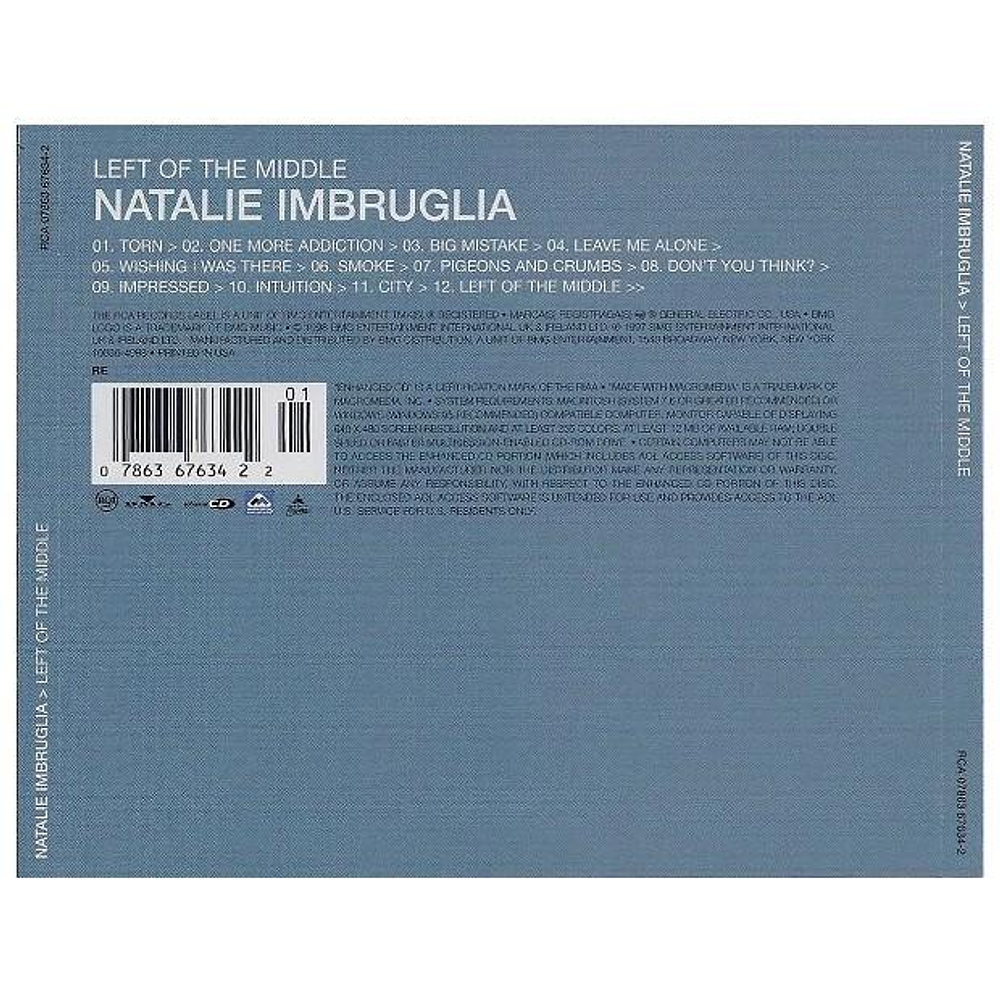 NATALIE IMBRUGLIA - LEFT OF THE MIDDLE | CD USADO