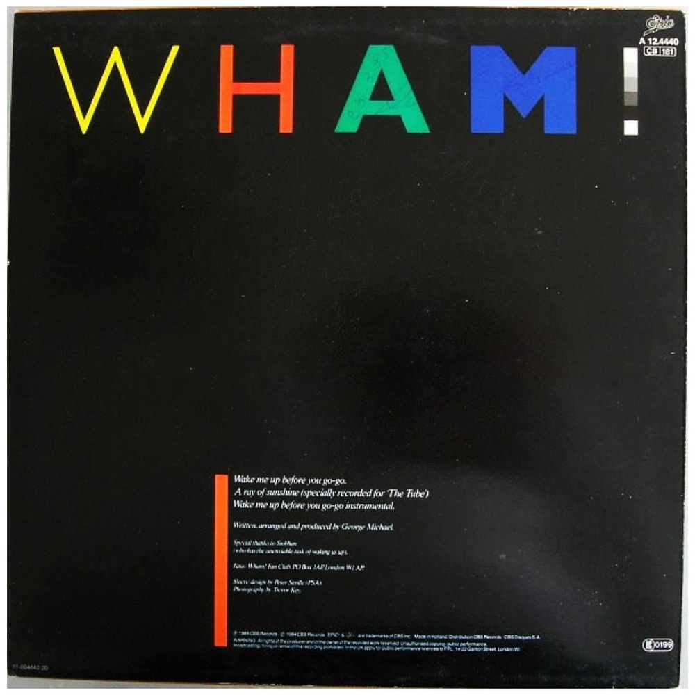 WHAM - WAKE ME UP BEFORE YOU GO-GO | 12'' MAXI SINGLE USADO