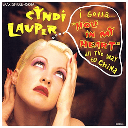 CYNDI LAUPER - HOLE IN MY HEART (ALL THE WAY TO CHINA) | 12'' MAXI SINGLE USADO