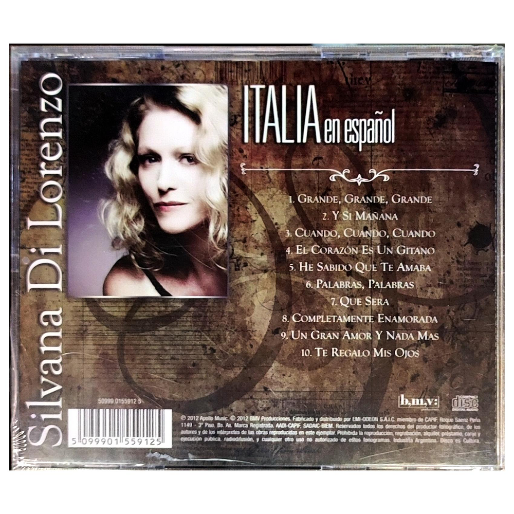 SILVANA DI LORENZO - ITALIA EN ESPAÑOL | CD