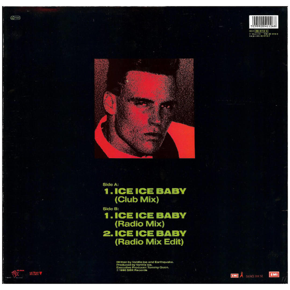 VANILLA ICE - ICE ICE BABY | 12'' MAXI SINGLE USADO