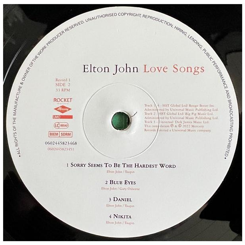 ELTON JOHN - LOVE SONGS (2LP) | VINILO