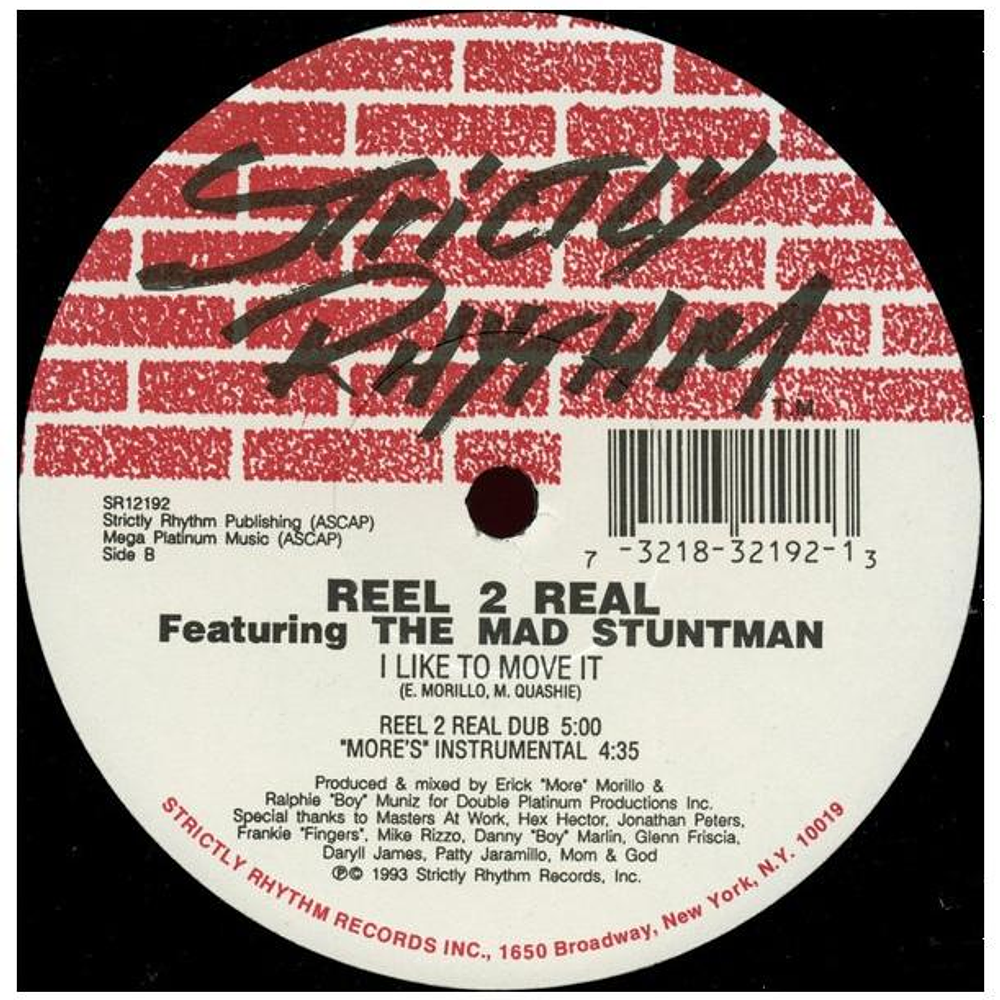 REEL 2 REAL FEATURING THE MAD STUNTMAN -  LIKE TO MOVE IT | 12'' MAXI SINGLE USADO