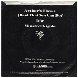 CHRISTOPHER CROSS - ARTHUR'S THEME | 7'' SINGLE USADO