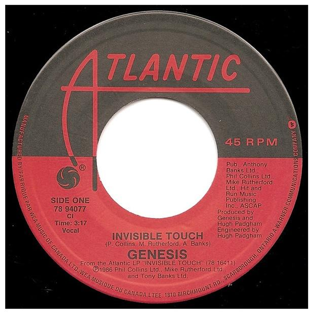 GENESIS - INVISIBLE TOUCH | 7'' SINGLE USADO