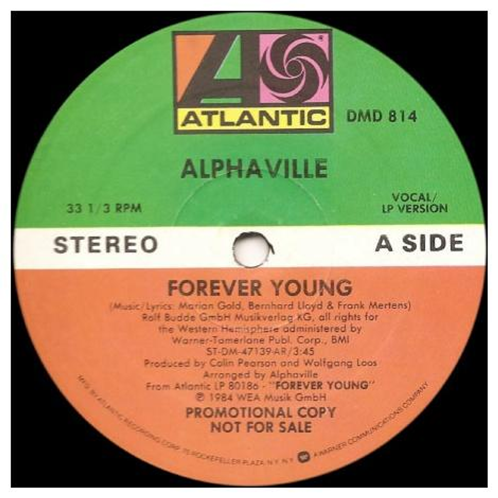 ALPHAVILLE - FOREVER YOUNG (PROMO) | 12'' MAXI SINGLE USADO