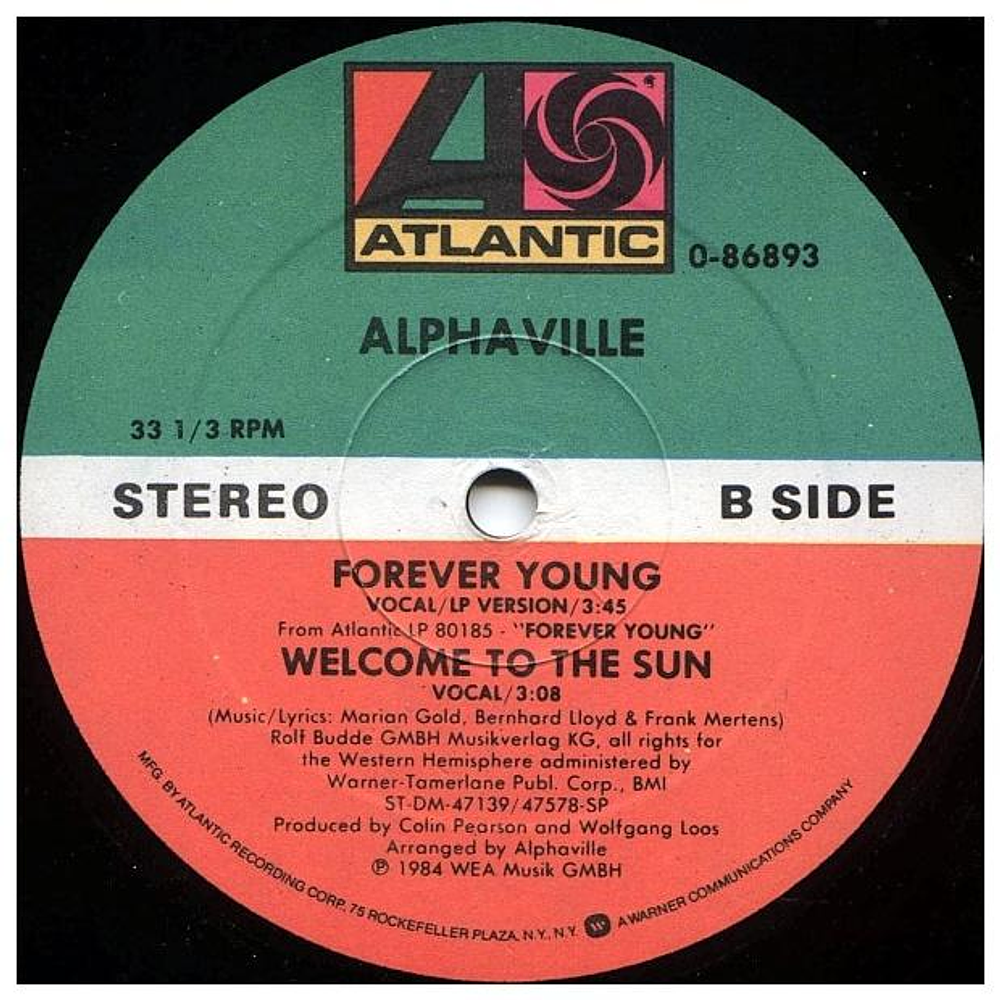 ALPHAVILLE - FOREVER YOUNG | 12'' MAXI SINGLE USADO