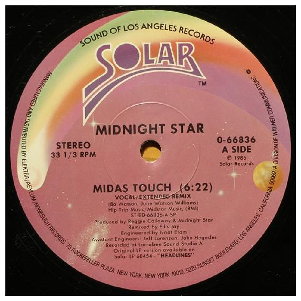 MIDNIGHT STAR - MIDAS TOUCH | 12'' MAXI SINGLE USADO