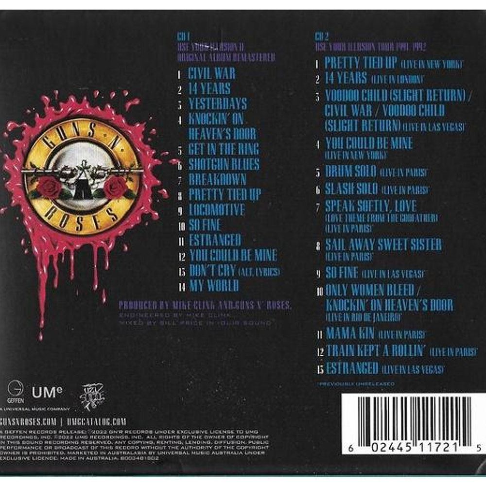 GUNS N' ROSES - USE YOUR ILLUSION II (2CD)(DIGIPACK) | CD