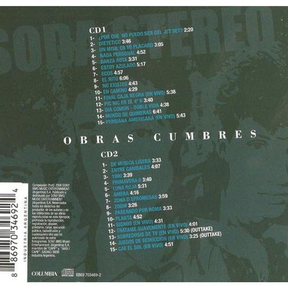 SODA STEREO - OBRAS CUMBRES PARTE 2 (2CD) | CD