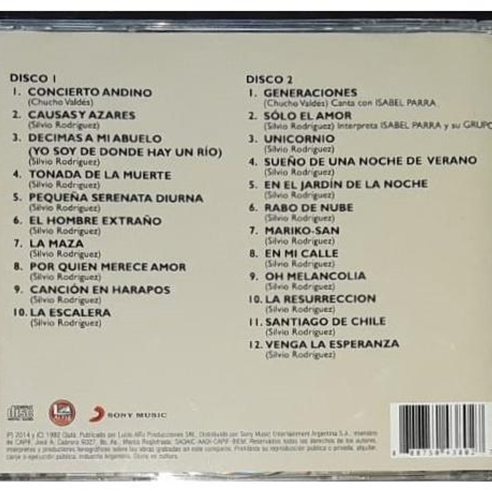 SILVIO RODRIGUEZ - SILVIO RODRIGUEZ EN CHILE (2CD) | CD