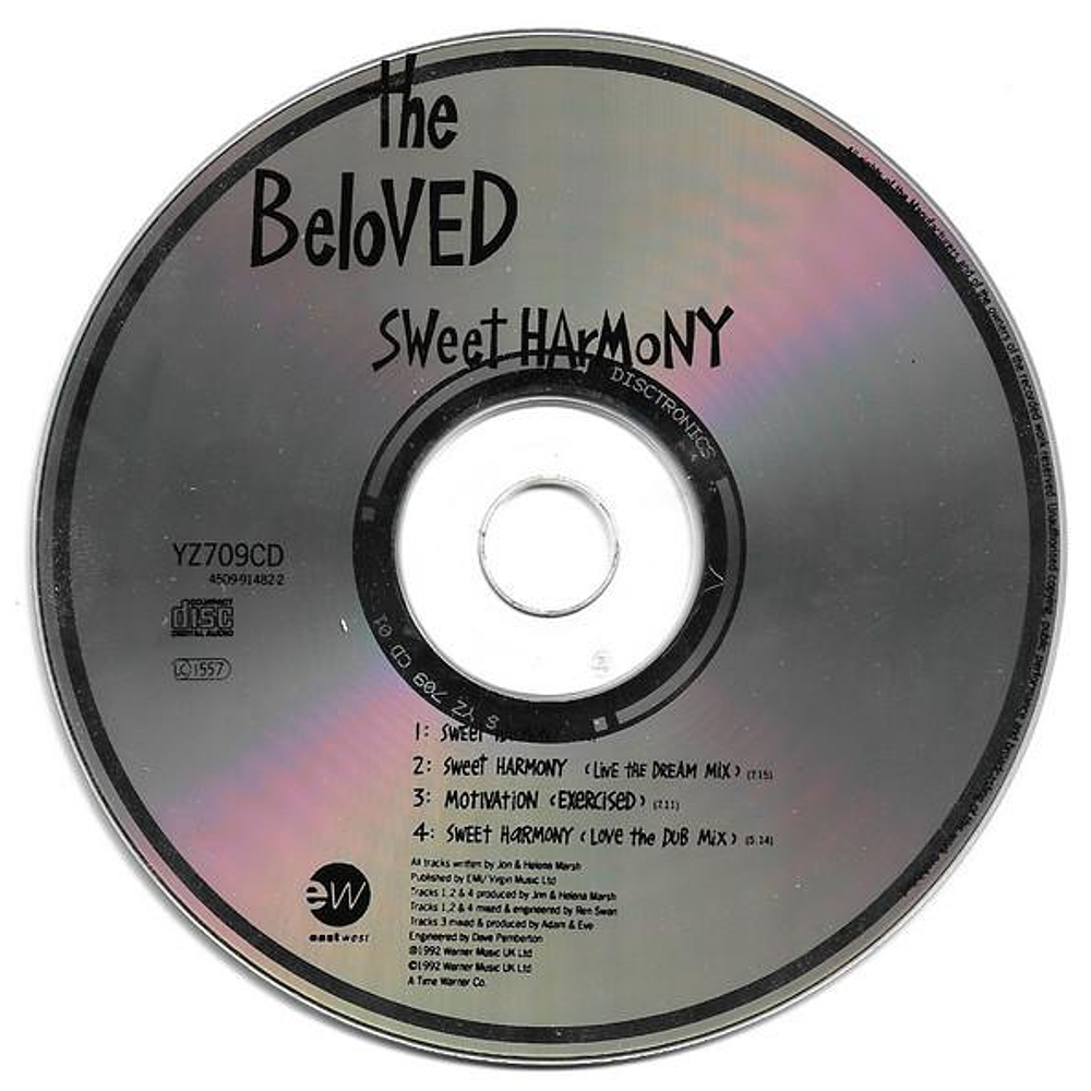 BELOVED - SWEET HARMONY | CD SINGLE USADO