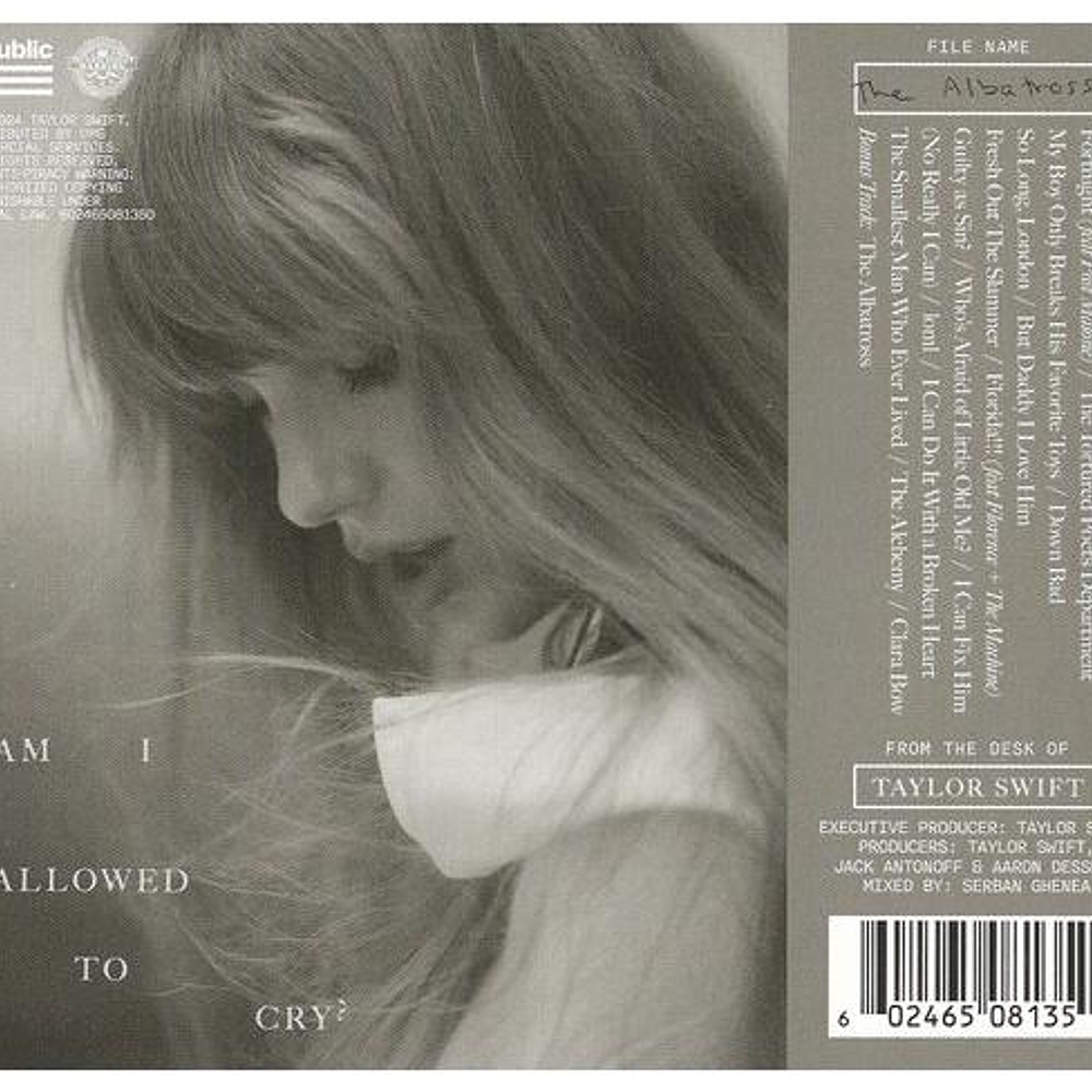 TAYLOR SWIFT - THE TORTURED POETS DEPARTAMENT (ALBATROSS EDITION) | CD