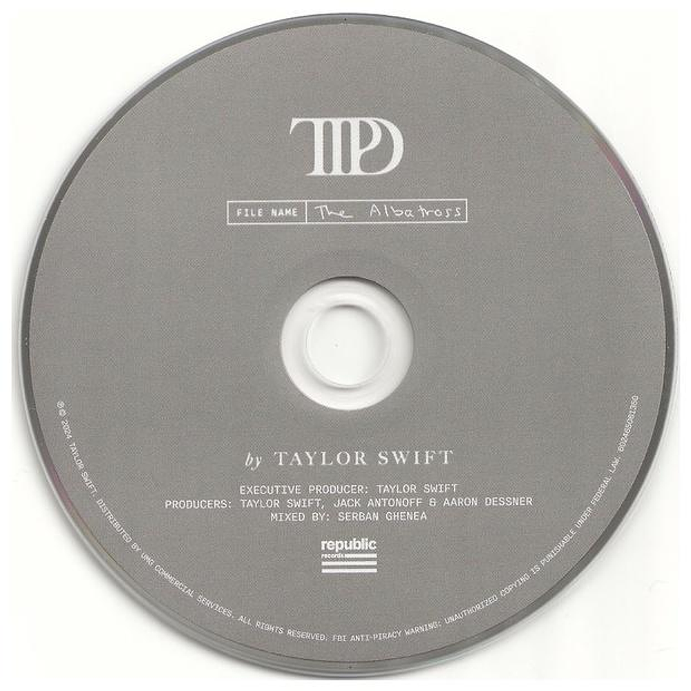 TAYLOR SWIFT - THE TORTURED POETS DEPARTAMENT (ALBATROSS EDITION) | CD