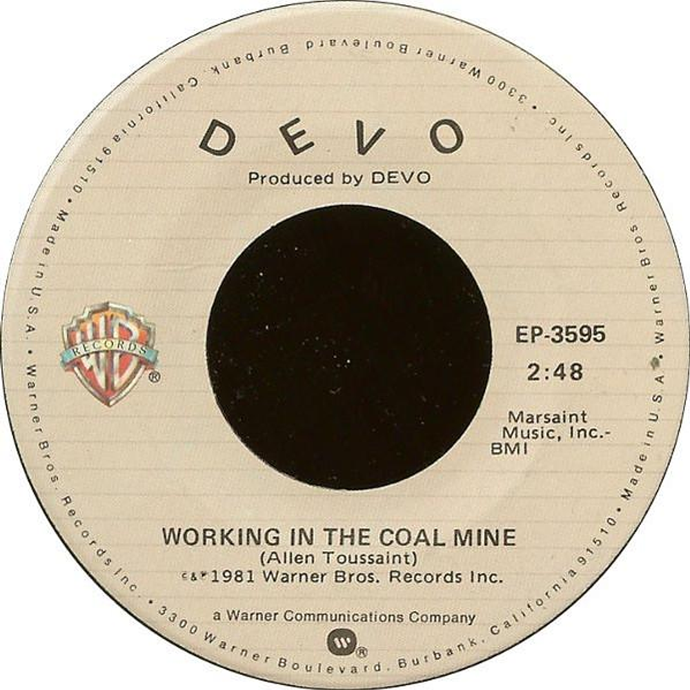 DEVO - WORKING IN A COAL MINE | 7'' SINGLE VINILO USADO