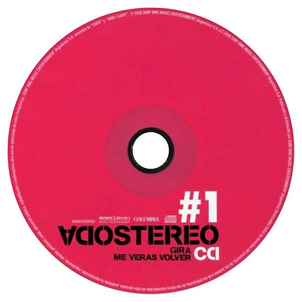 SODA STEREO - ME VERAS VOLVER GIRA 2007 VOL. 1 | CD