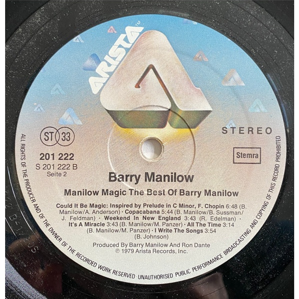 BARRY MANILOW - MAGIC: THE BEST OF | VINILO USADO