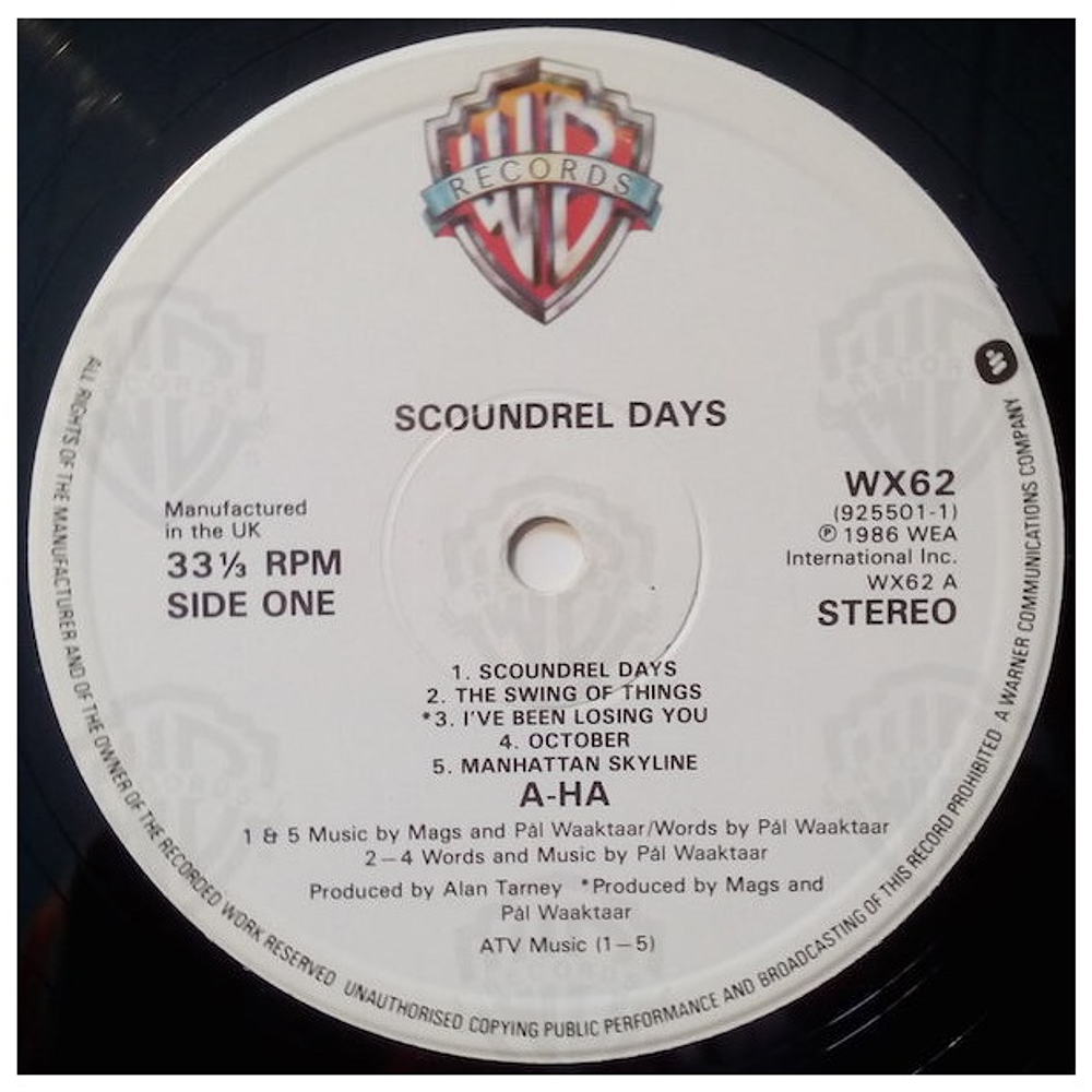 A-HA - SCOUNDREL DAYS | VINILO USADO