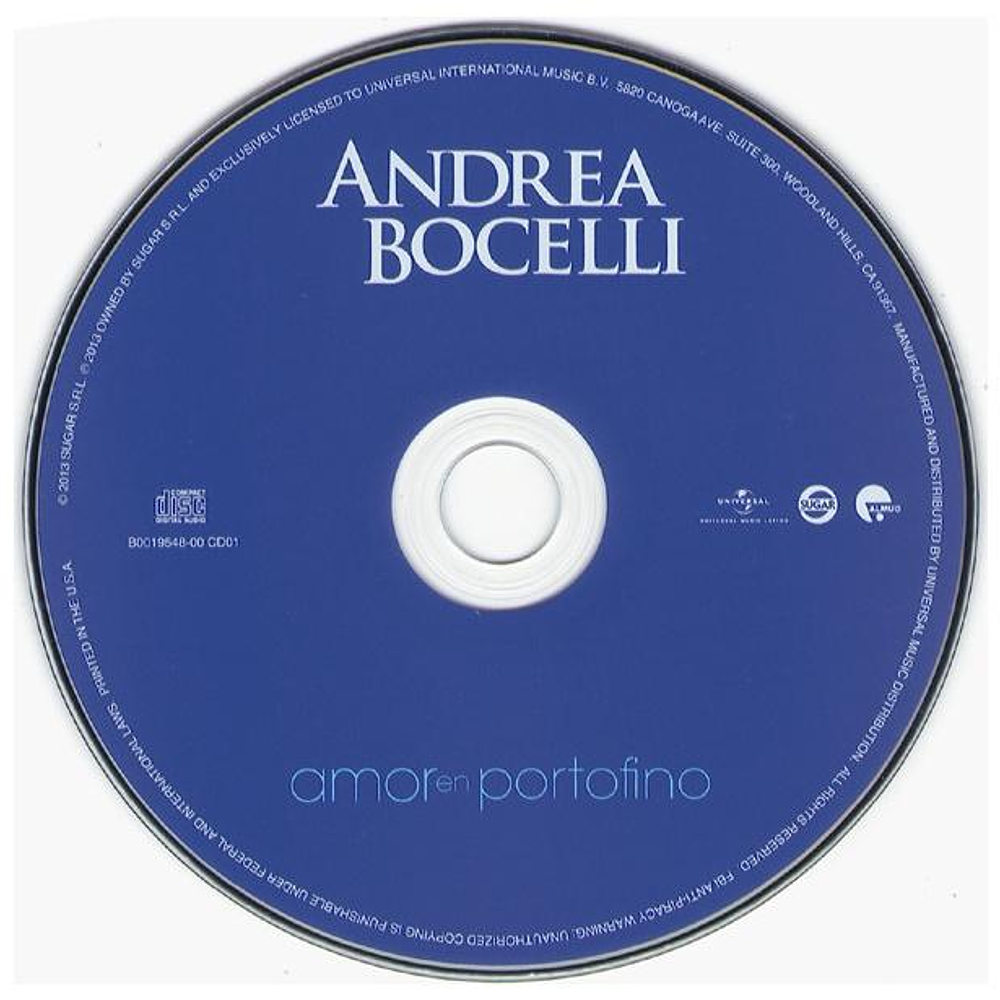 ANDREA BOCELLI  - LOVE IN PORTOFINO (CD+DVD) | CD