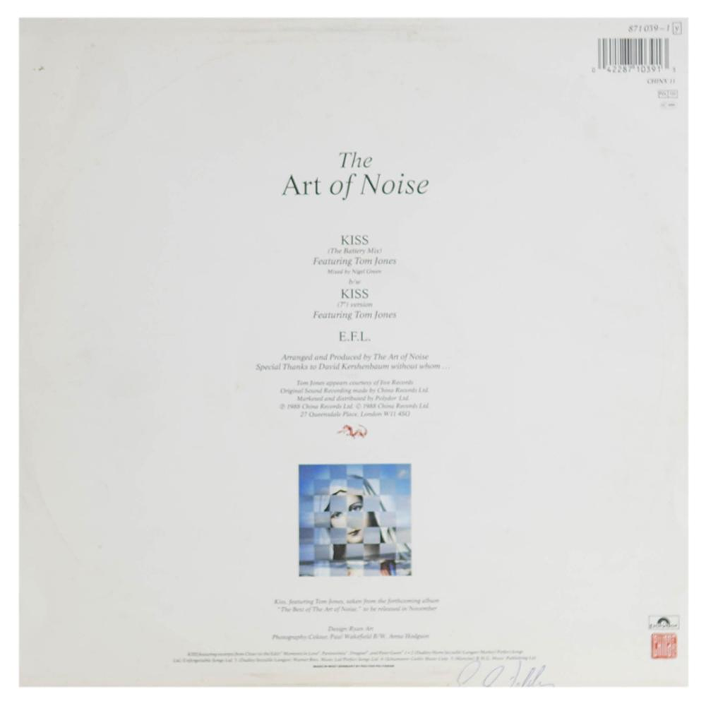 ART OF NOISE FT. TOM JONES - KISS | 12'' MAXI SINGLE USADO