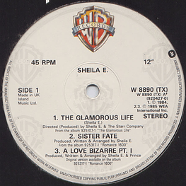 SHEILA E - THE GLAMOROUS LIFE/A LOVE BIZARRE | 12" MAXI SINGLE VINILO USADO