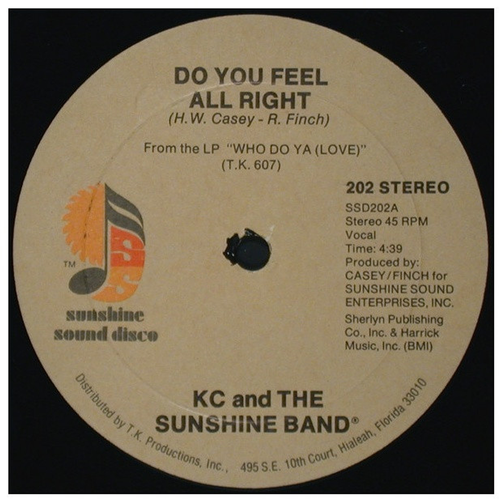 KC AND THE SUNSHINE BAND - DO YOU FEEL ALL RIGHT | 12" MAXI SINGLE VINILO USADO