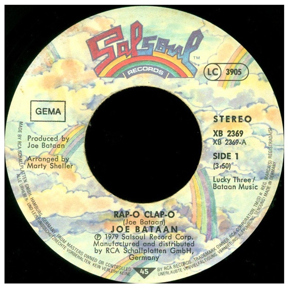 JOE BATAAN - RAP-O CLAP-O | 7" SINGLE USADO