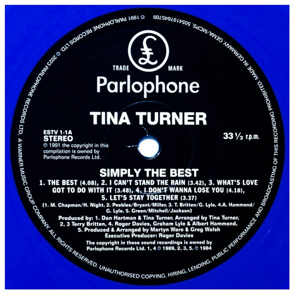 TINA TURNER - SIMPLY THE BEST (BLUE VINYL) (2LP) | VINILO