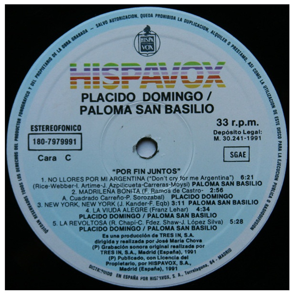 PALOMA SAN BASILIO y PLACIDO DOMINGO - POR FIN JUNTOS (2LP) | VINILO USADO