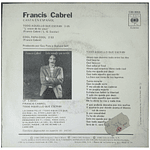 FRANCIS CABREL - TODO AQUELLO QUE ESCRIBÍ (CANTA EN ESPAÑOL) | 7" SINGLE USADO