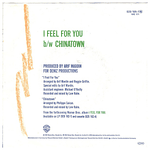 CHAKA KHAN - I FEEL FOR YOU | 7" SINGLE USADO