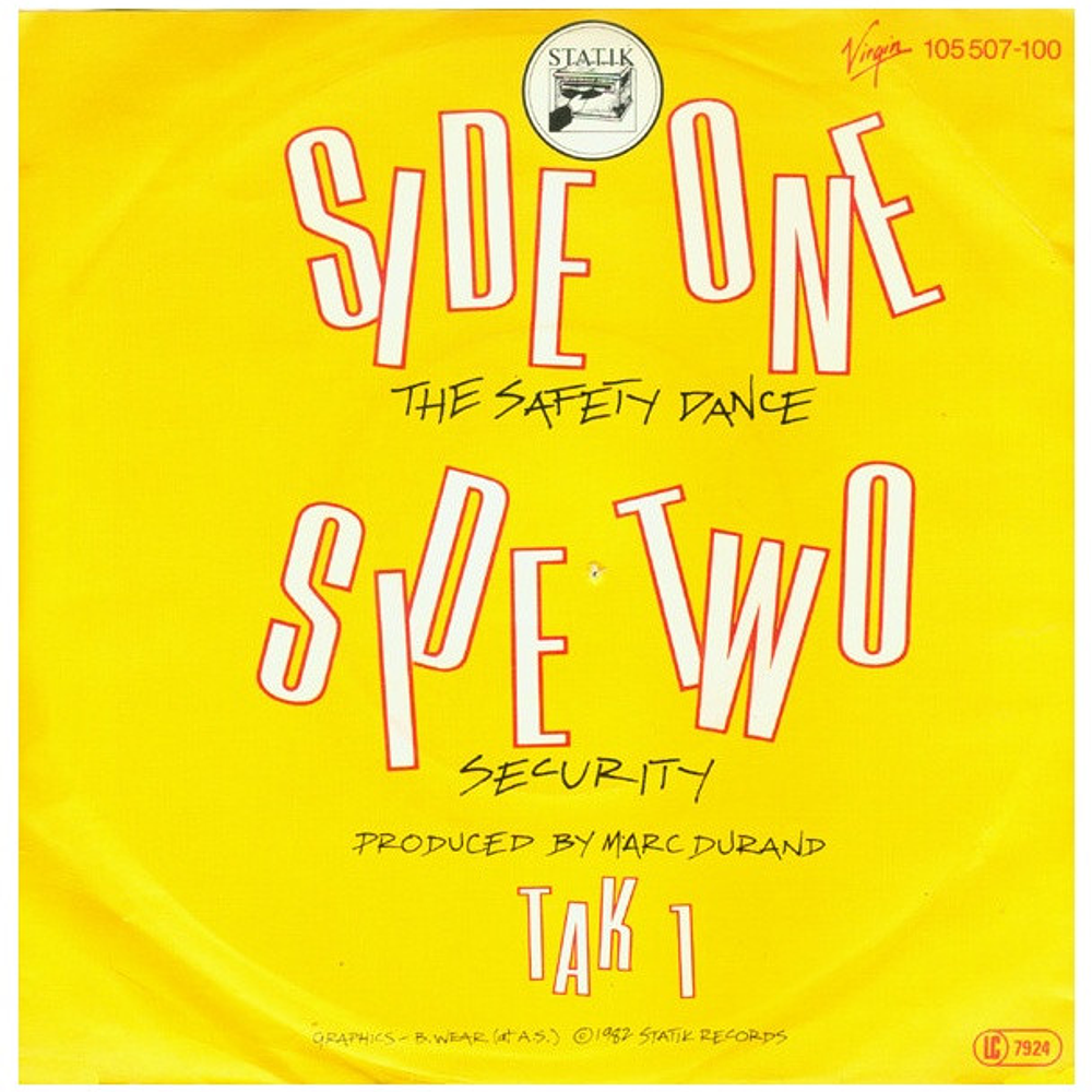 MEN WITHOUT HATS - SAFETY DANCE | 7" SINGLE USADO