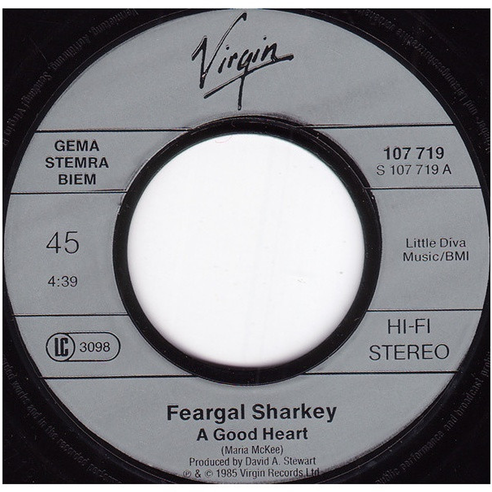 FEARGAL SHARKEY - A GOOD HEART | 7" SINGLE USADO