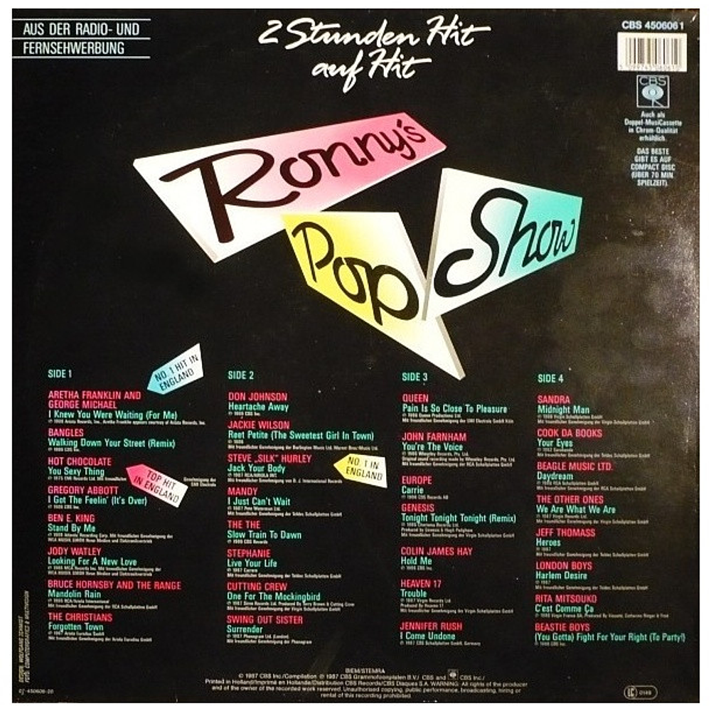 RONNY'S POP SHOW - VARIOUS ARTIST (2LP) | VINILO USADO