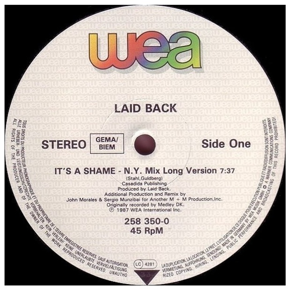 LAID BACK - ITS A SHAME | 12" MAXI SINGLE VINILO USADO