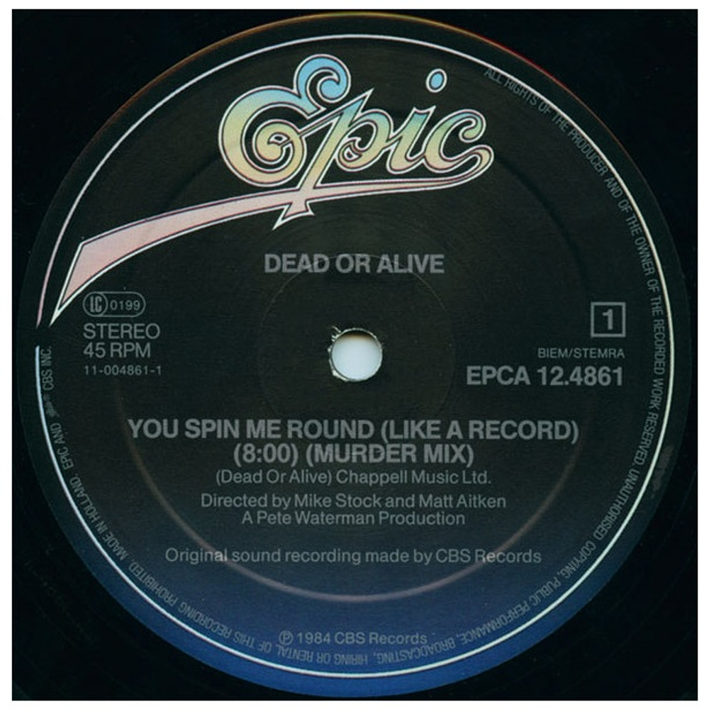 DEAD OR ALIVE - YOU SPIN ME ROUND (LIKE A RECORD) | 12" MAXI SINGLE VINILO USADO