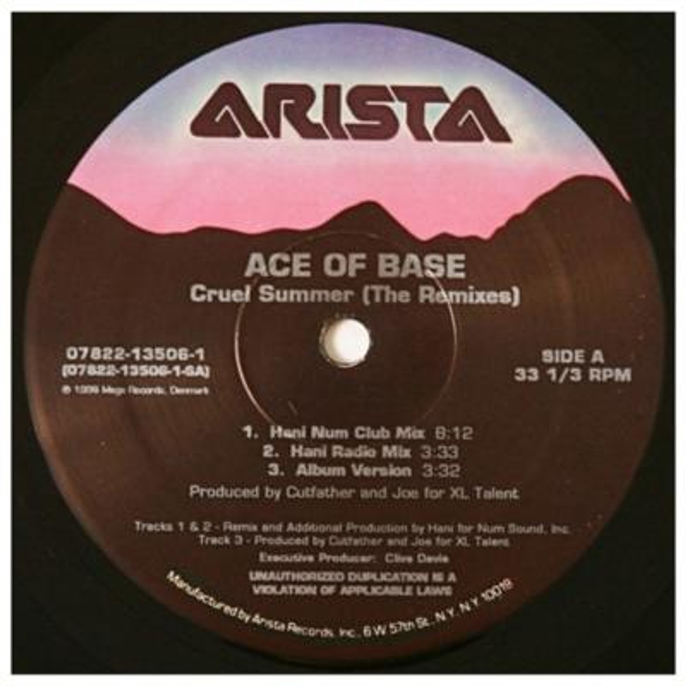 ACE OF BASE - CRUEL SUMMER | 12'' MAXI SINGLE VINILO