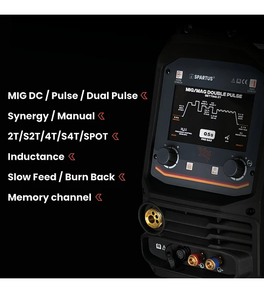 MÁQUINA DE SOLDADURA SPARTUS XPRO MIG 500 DUAL PULSE
